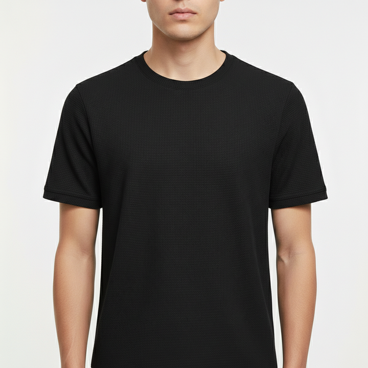 Eldric Men's Waffle Knit Short Sleeve T-Shirt | Casual