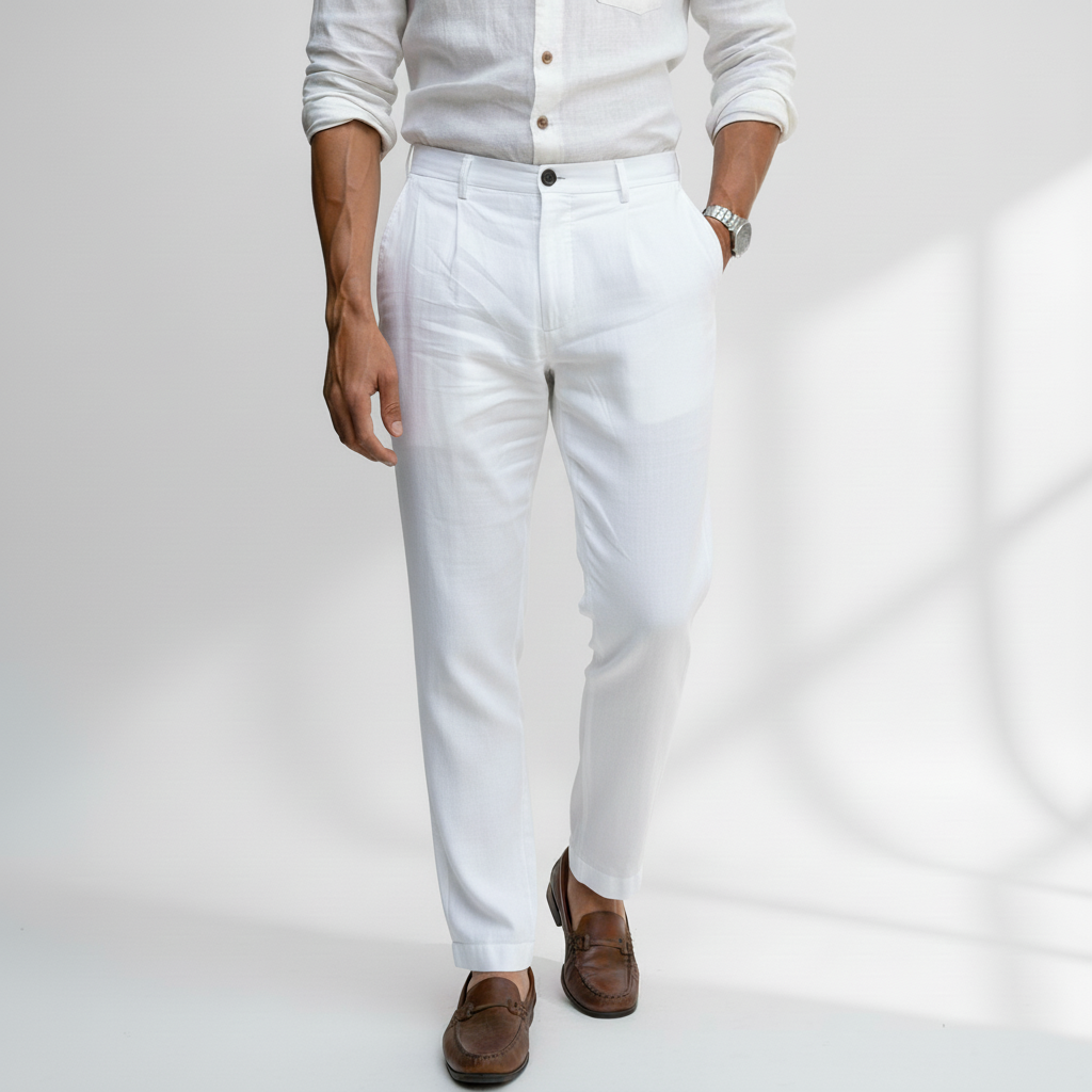 Valcreston Men's Linen Casual Dress Pants | Work