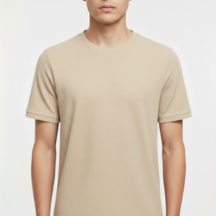 Eldric Men's Waffle Knit Short Sleeve T-Shirt | Casual
