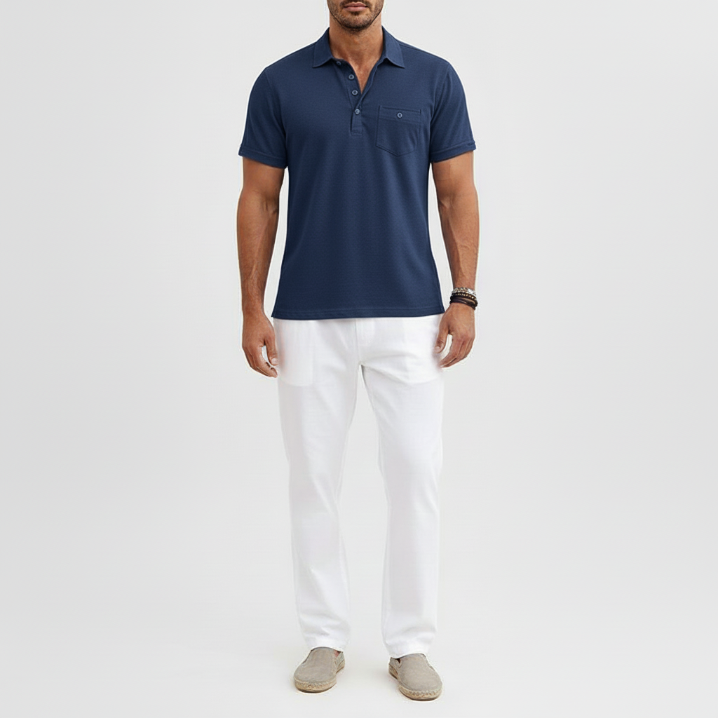 Lioren Men's Lightweight Breathable Polo Shirt | Casual