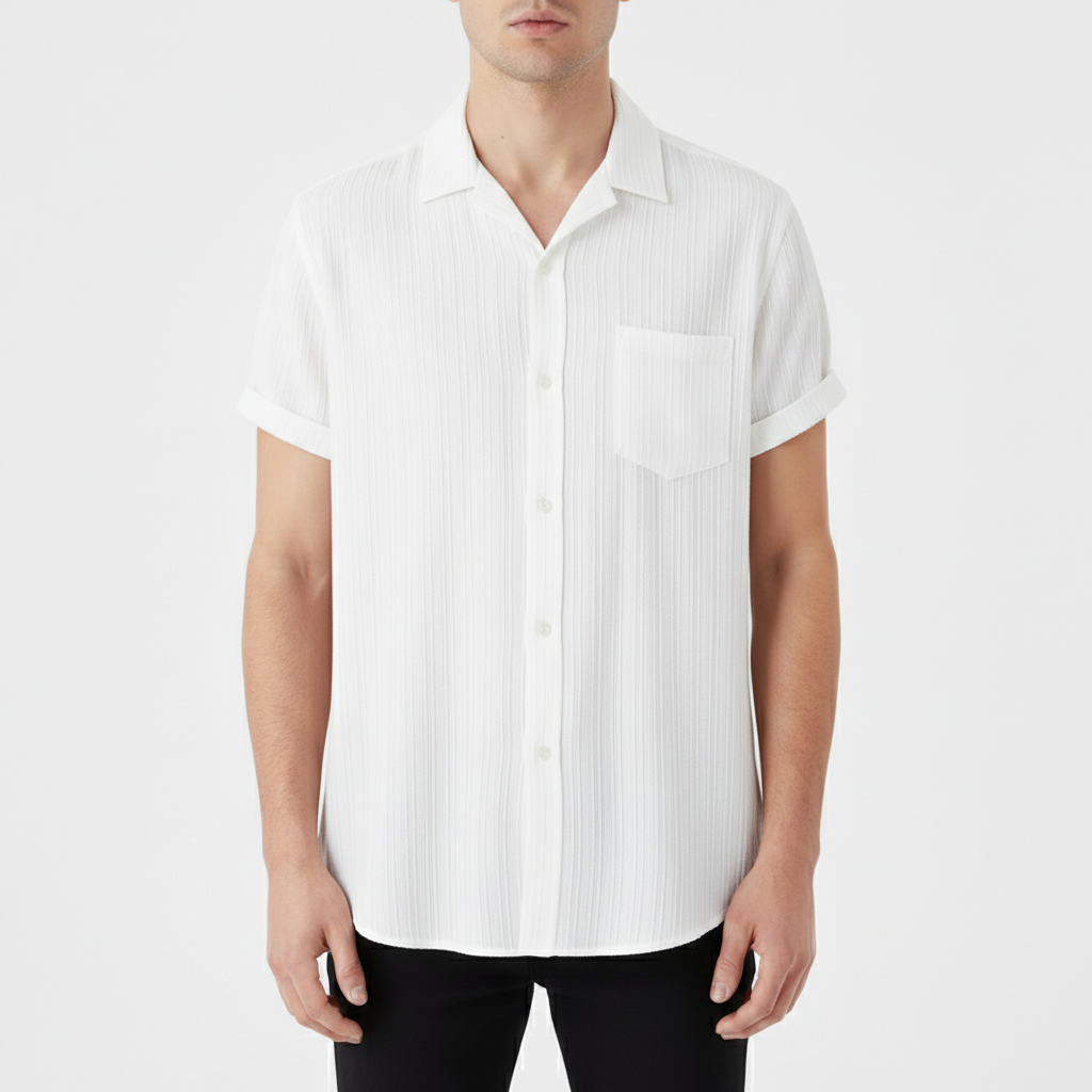 Aurex Men's Short Sleeve Button Down Polo | Lightweight