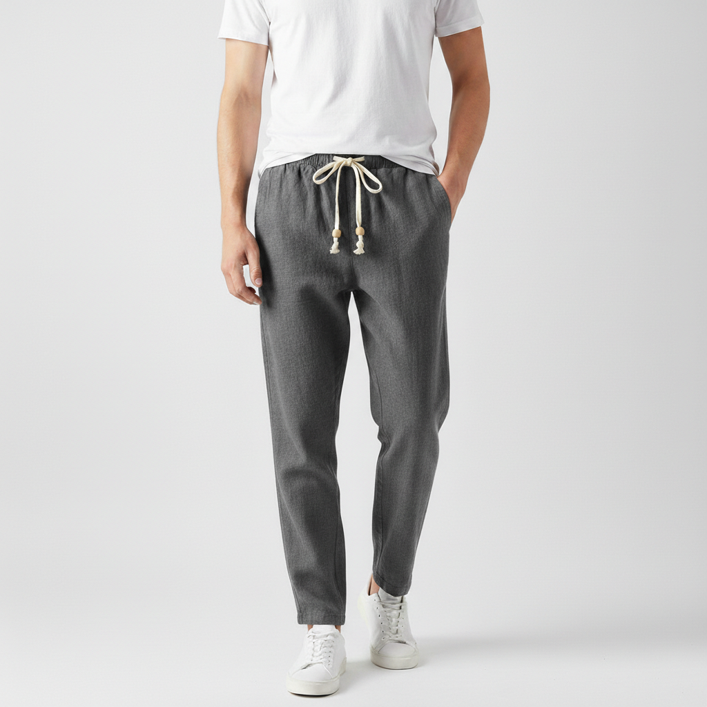 Astrell Men's Comfortable Linen Drawstring Pants | Breathable