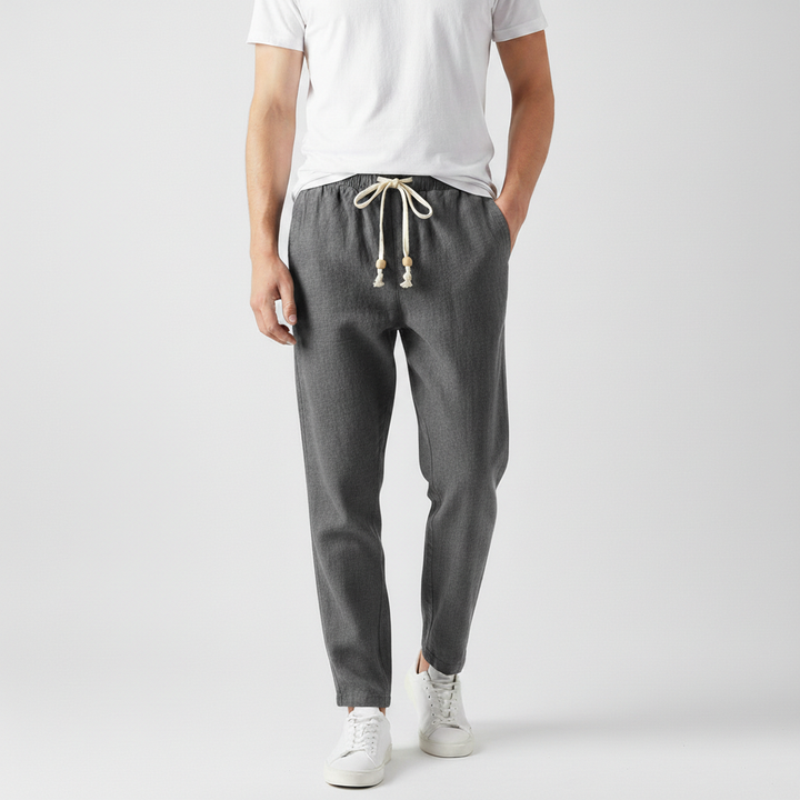 Astrell Men's Comfortable Linen Drawstring Pants | Breathable