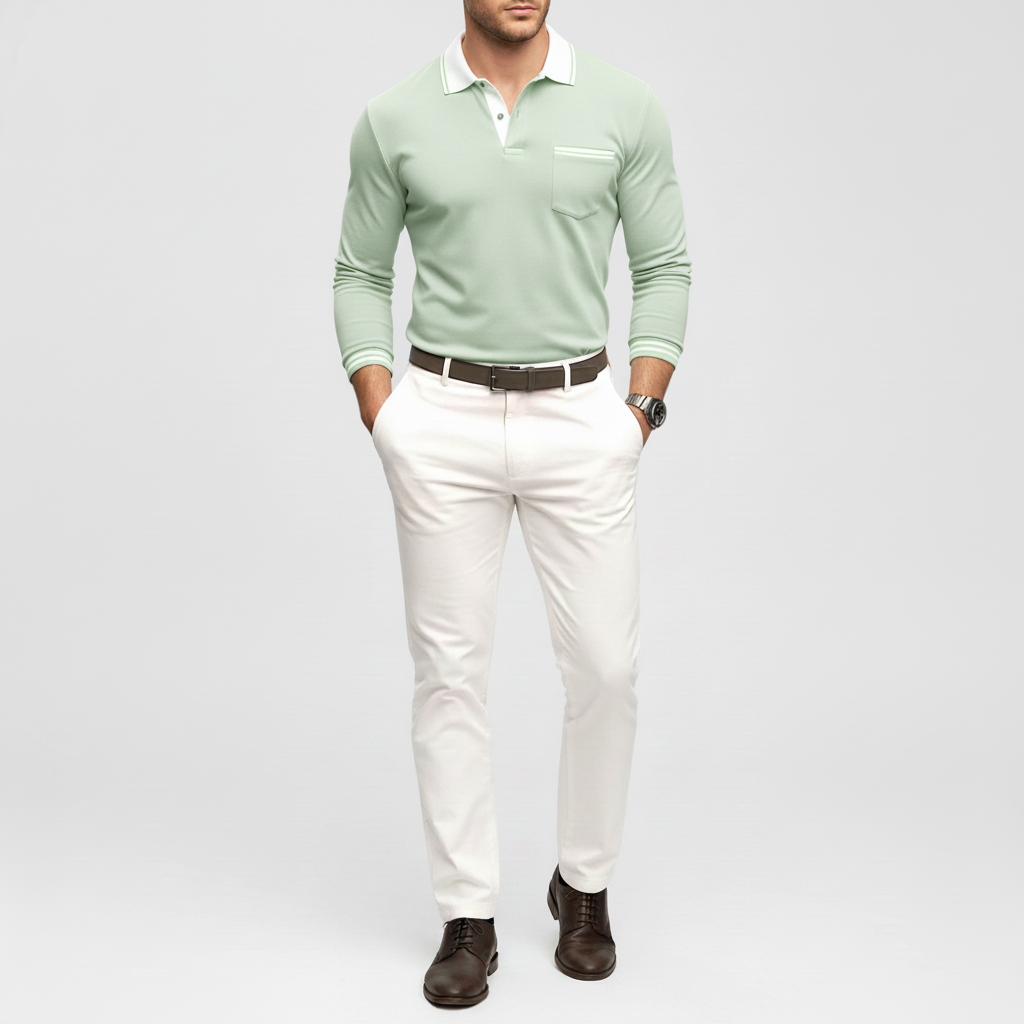 Montaire Men's Long Sleeve Polo | Refined