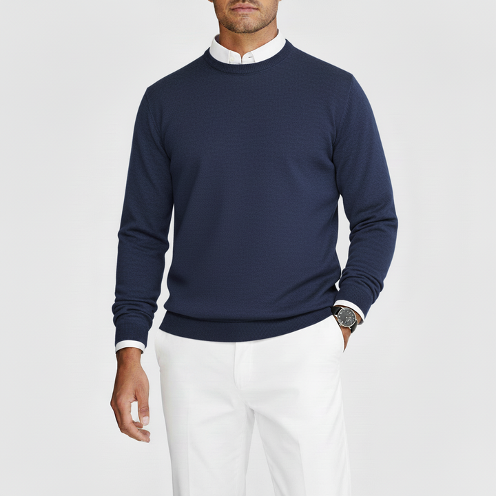 Noctaire Men’s Casual Crew Neck Sweater | Knit