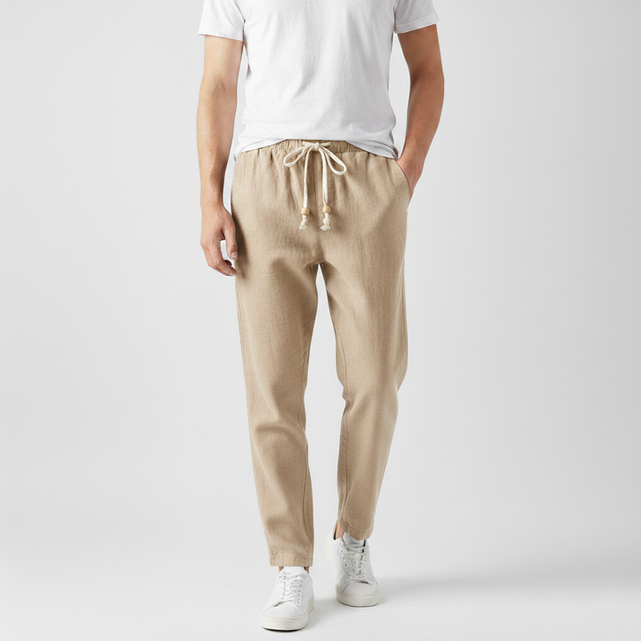 Astrell Men's Comfortable Linen Drawstring Pants | Breathable
