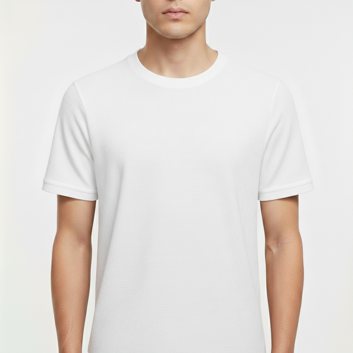 Eldric Men's Waffle Knit Short Sleeve T-Shirt | Casual