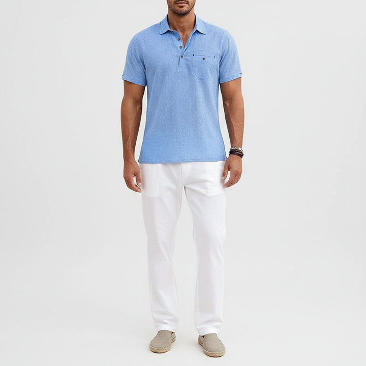Lioren Men's Lightweight Breathable Polo Shirt | Casual