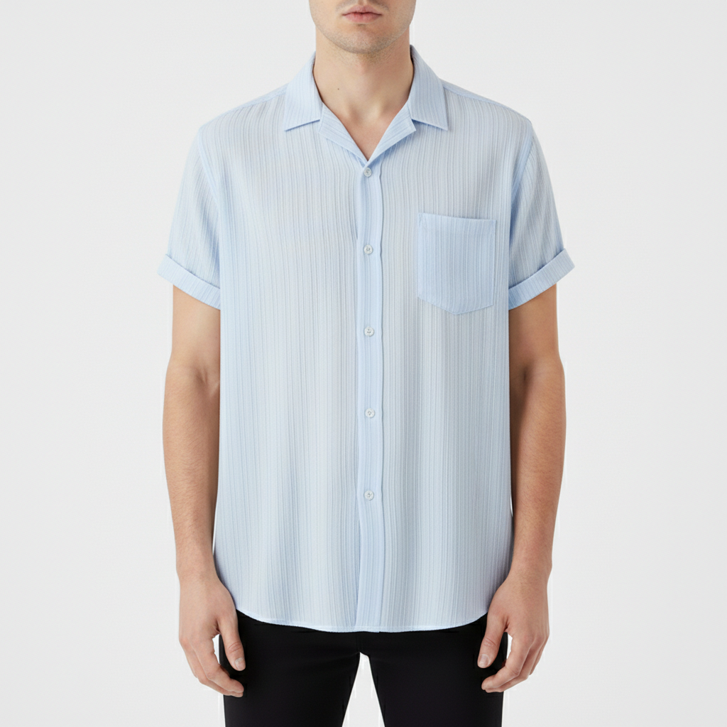 Aurex Men's Short Sleeve Button Down Polo | Lightweight