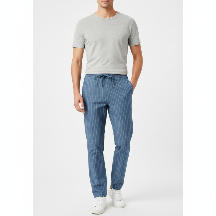 Elmont Men's Lighweight Pinstripe Trousers | Work