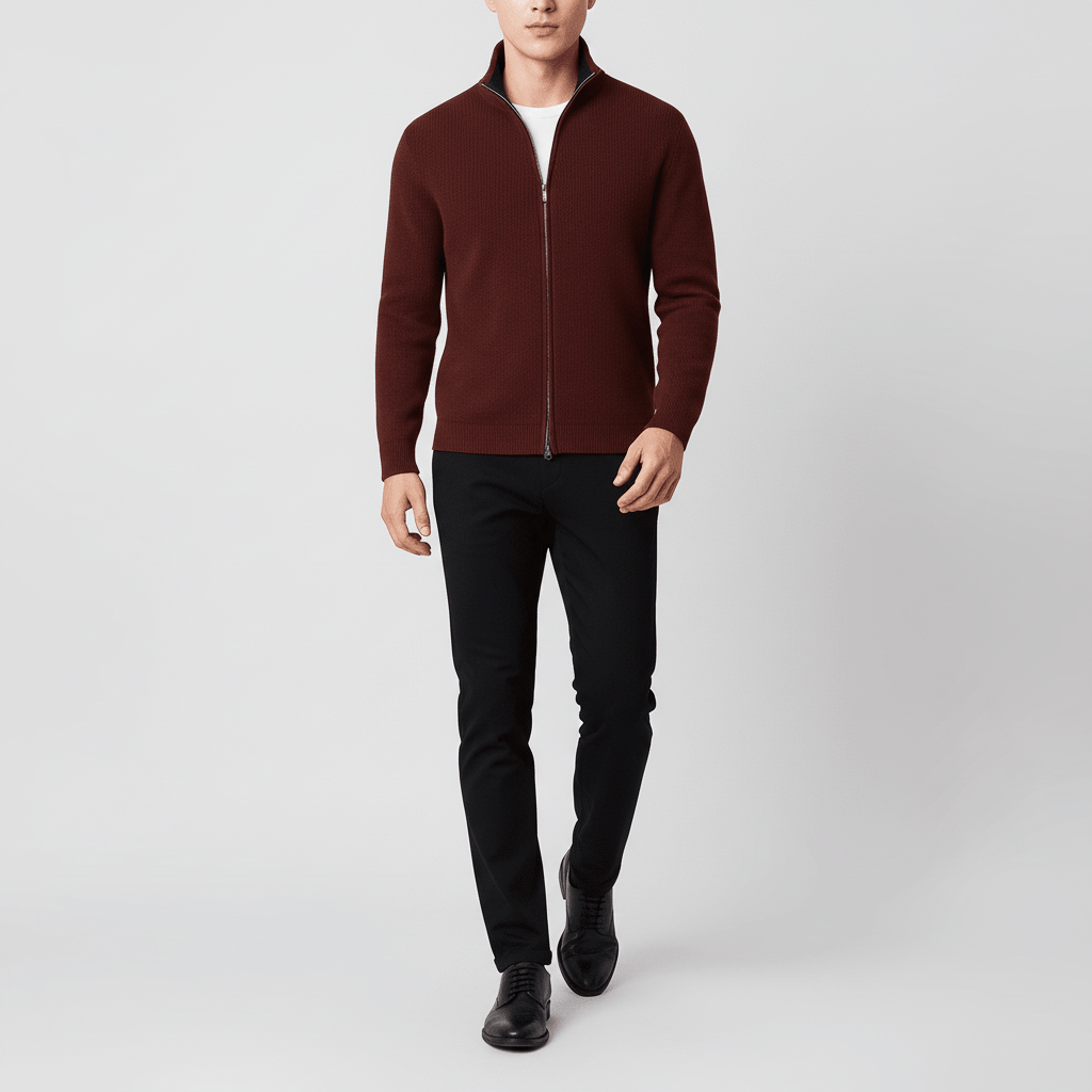 Elston Men's Ribbed Zip Sweater | Winter