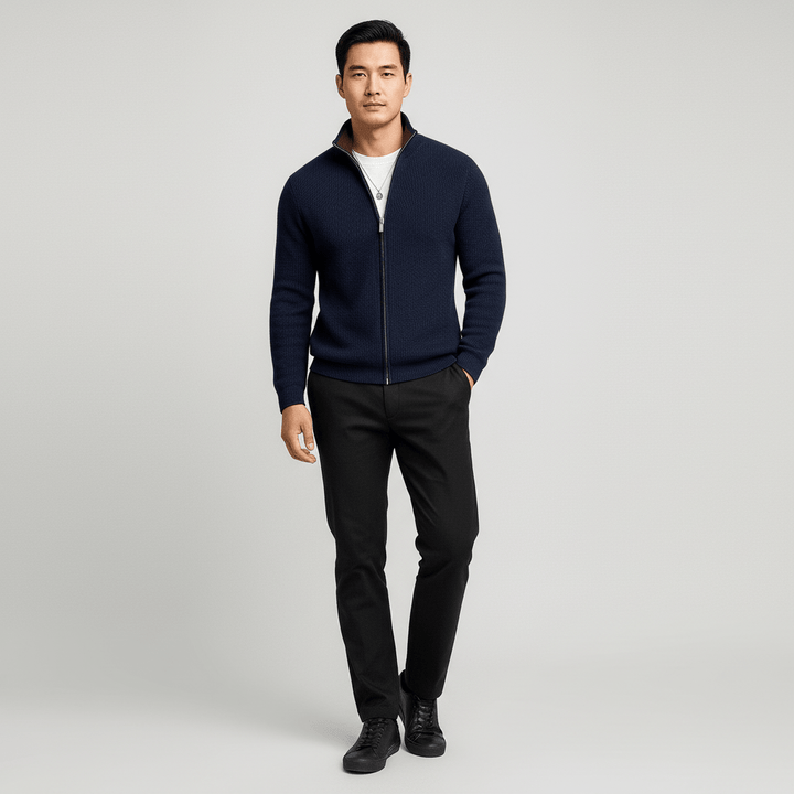 Elston Men's Ribbed Zip Sweater | Winter