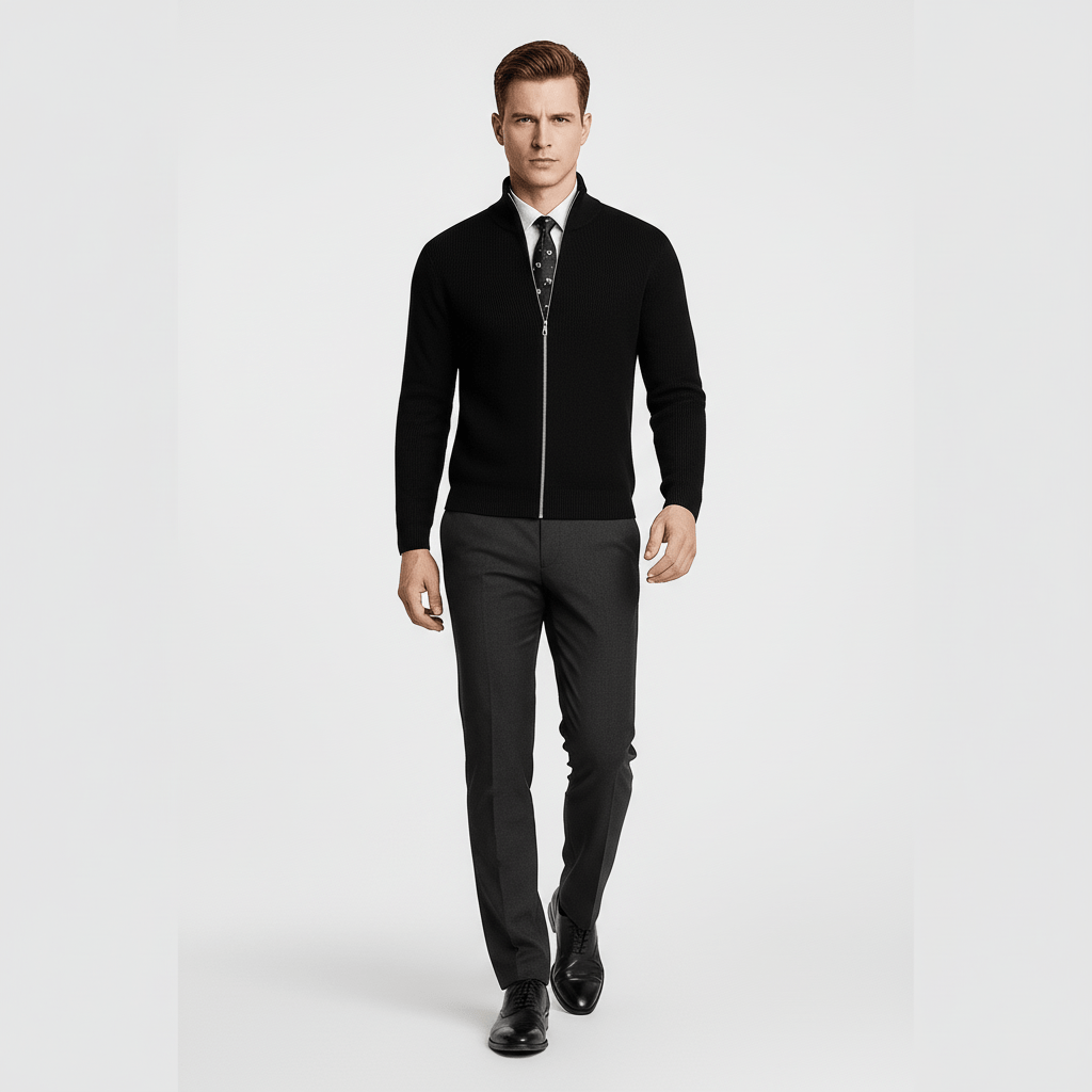 Elston Men's Ribbed Zip Sweater | Winter