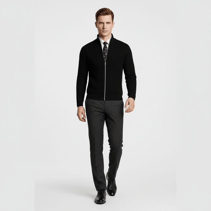 Elston Men's Ribbed Zip Sweater | Winter
