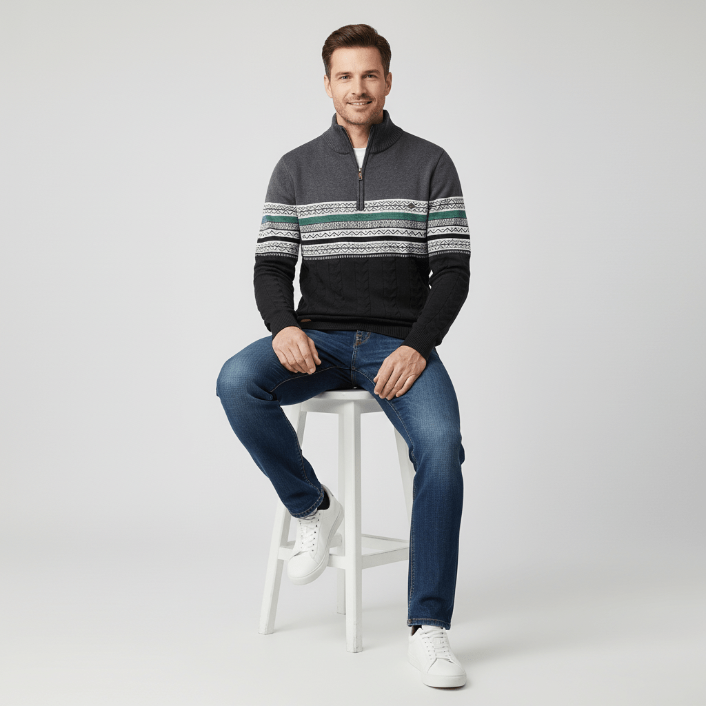 Frostmark Men's Half Zip Sweater