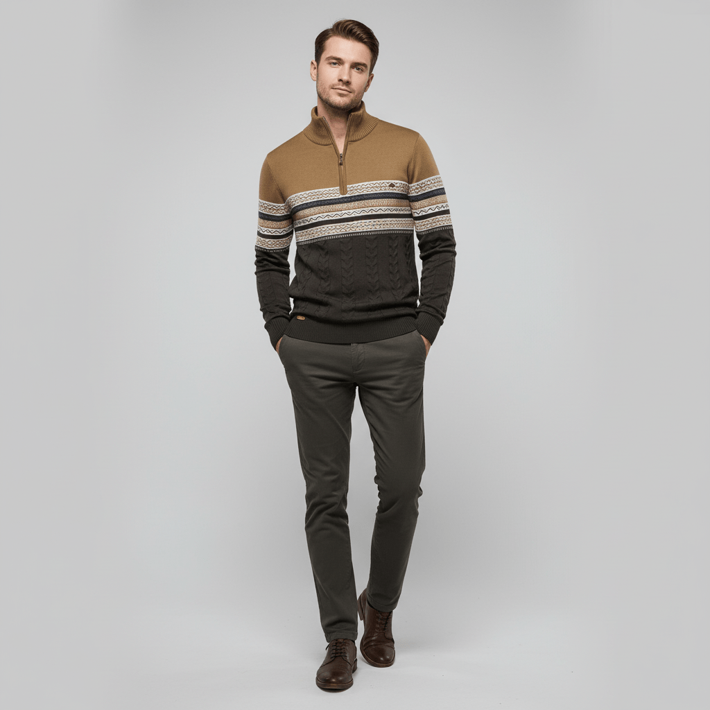 Frostmark Men's Half Zip Sweater