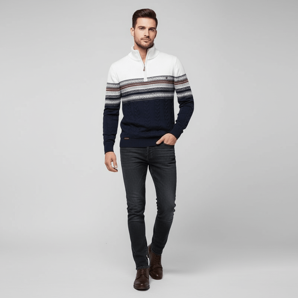 Frostmark Men's Half Zip Sweater