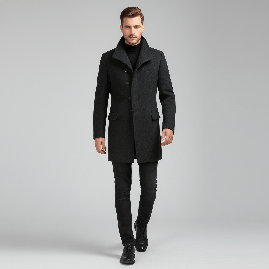 Gravari Classic Men's Wool Overcoat
