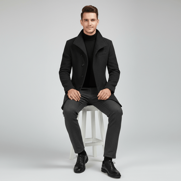 Gravari Classic Men's Wool Overcoat