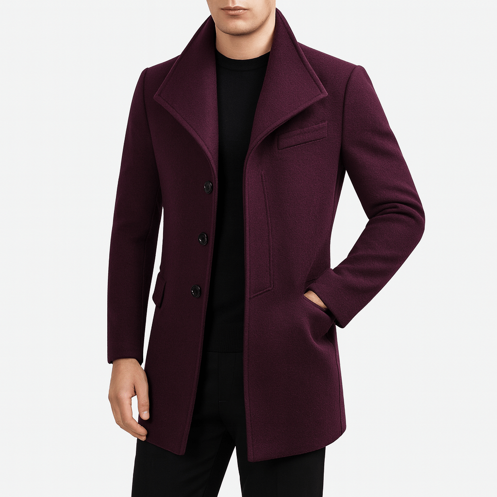 Gravari Classic Men's Wool Overcoat