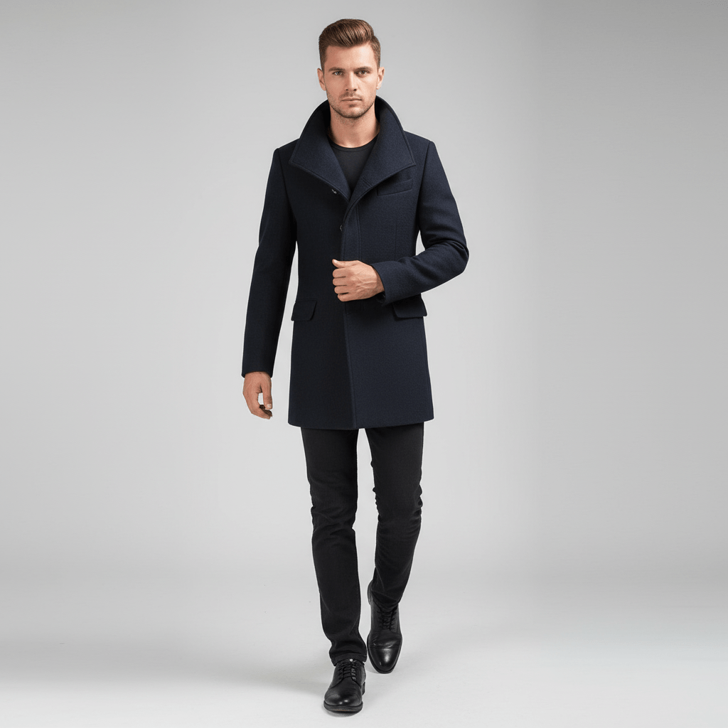 Gravari Classic Men's Wool Overcoat