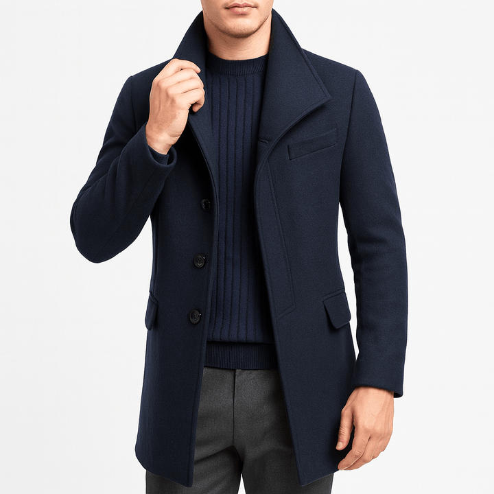 Gravari Classic Men's Wool Overcoat