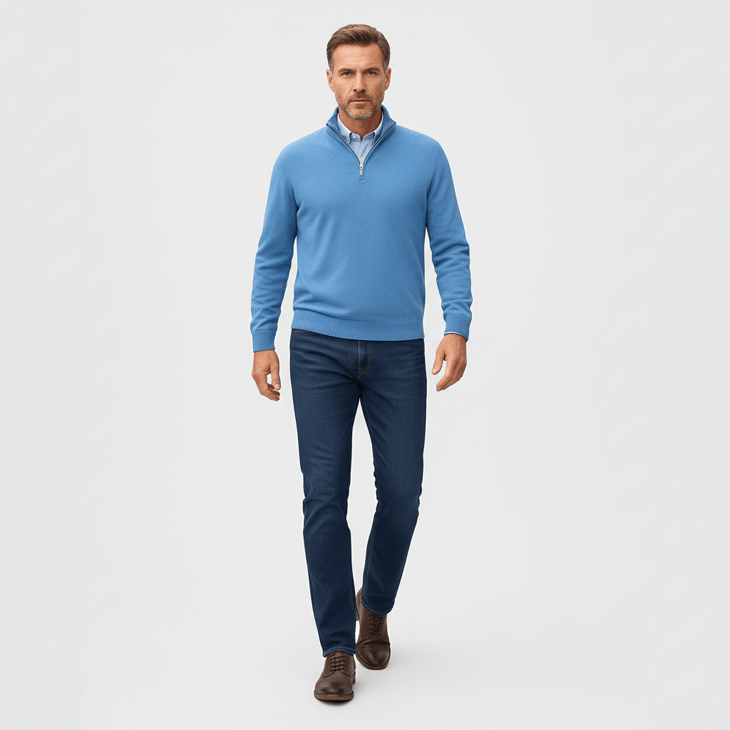Greyson Men's Quarter Zip Knit Sweater