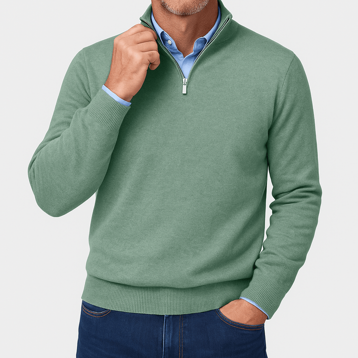 Greyson Men's Quarter Zip Knit Sweater