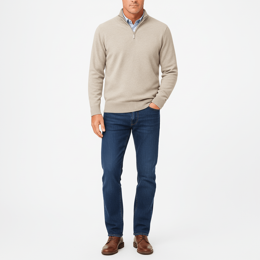 Greyson Men's Quarter Zip Knit Sweater