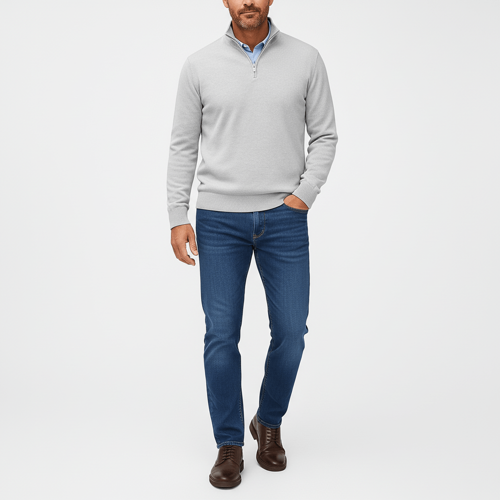 Greyson Men's Quarter Zip Knit Sweater