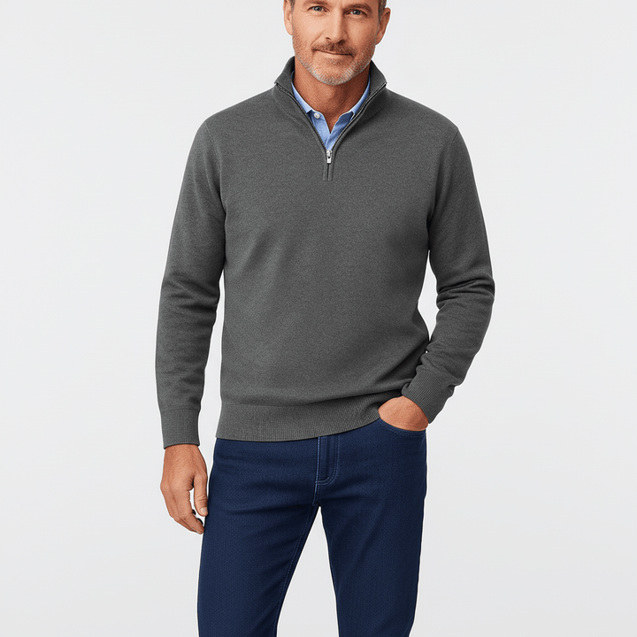 Greyson Men's Quarter Zip Knit Sweater