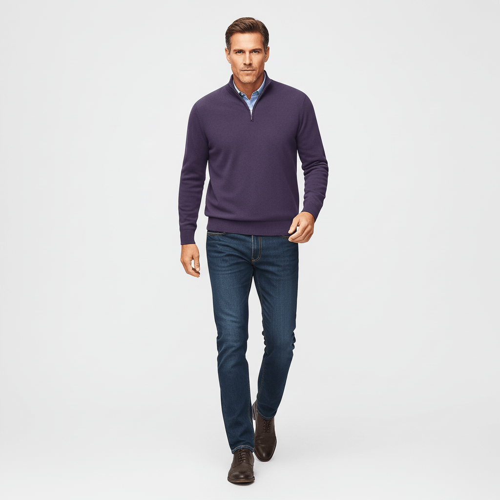 Greyson Men's Quarter Zip Knit Sweater