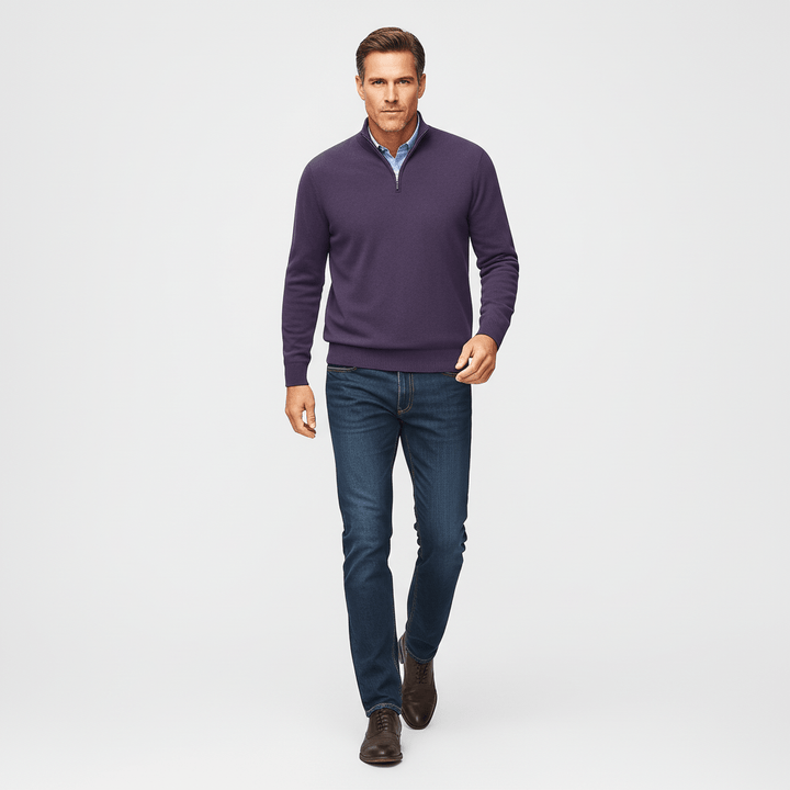 Greyson Men's Quarter Zip Knit Sweater