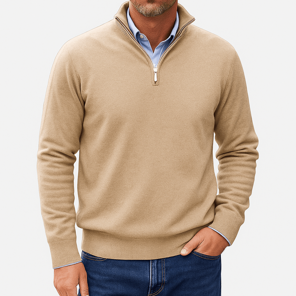 Greyson Men's Quarter Zip Knit Sweater