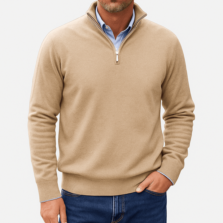 Greyson Men's Quarter Zip Knit Sweater