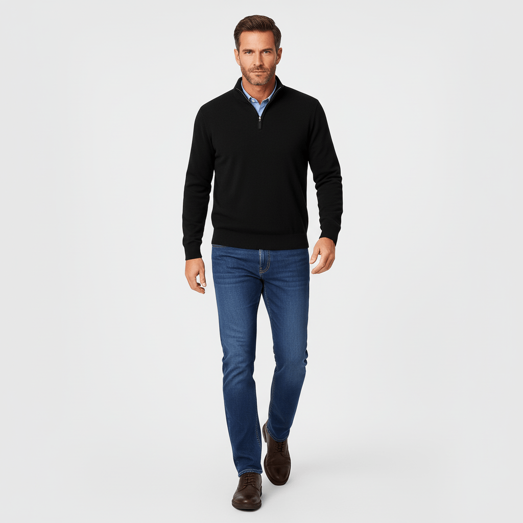 Greyson Men's Quarter Zip Knit Sweater