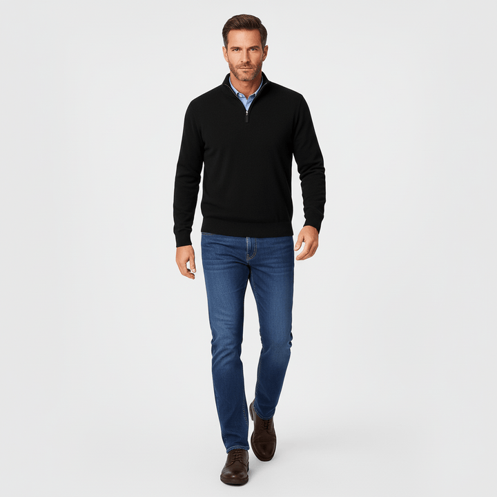 Greyson Men's Quarter Zip Knit Sweater