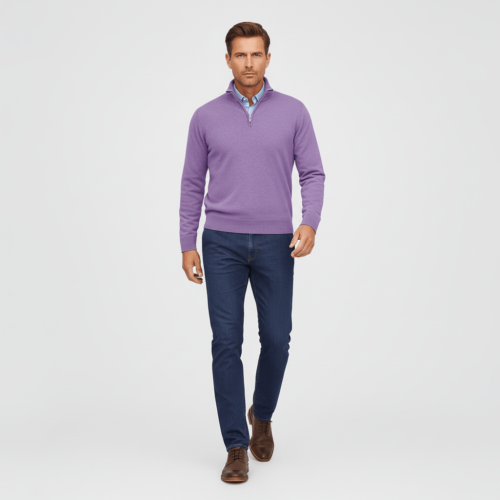 Greyson Men's Quarter Zip Knit Sweater