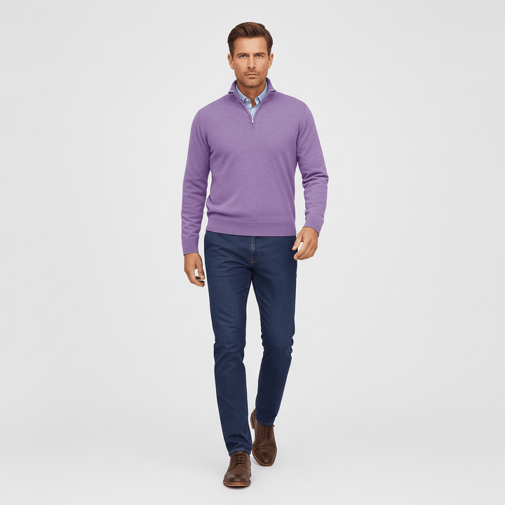 Greyson Men's Quarter Zip Knit Sweater