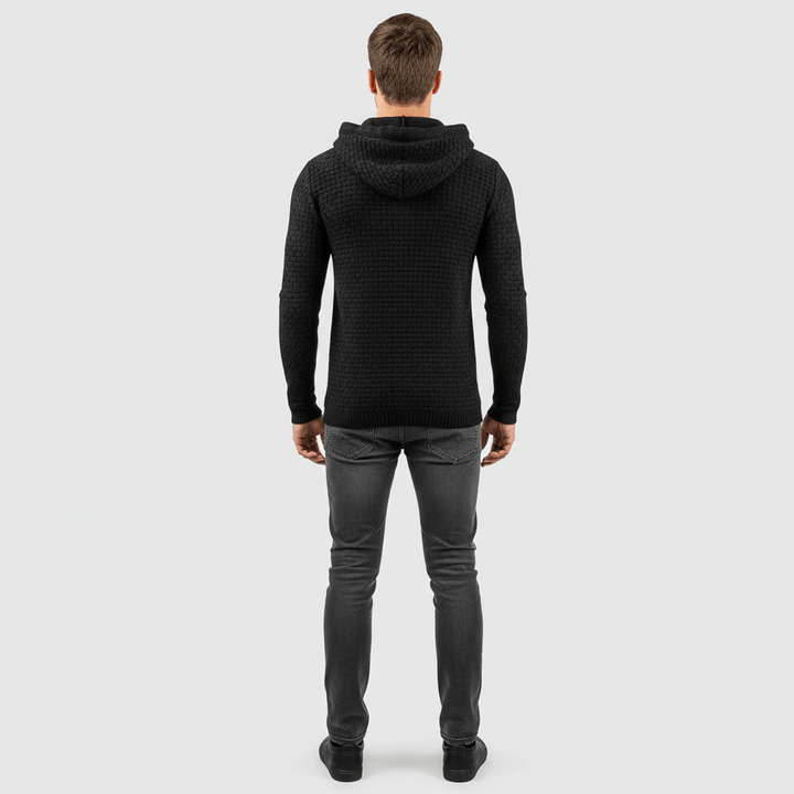 Gridline Textured Hoodie