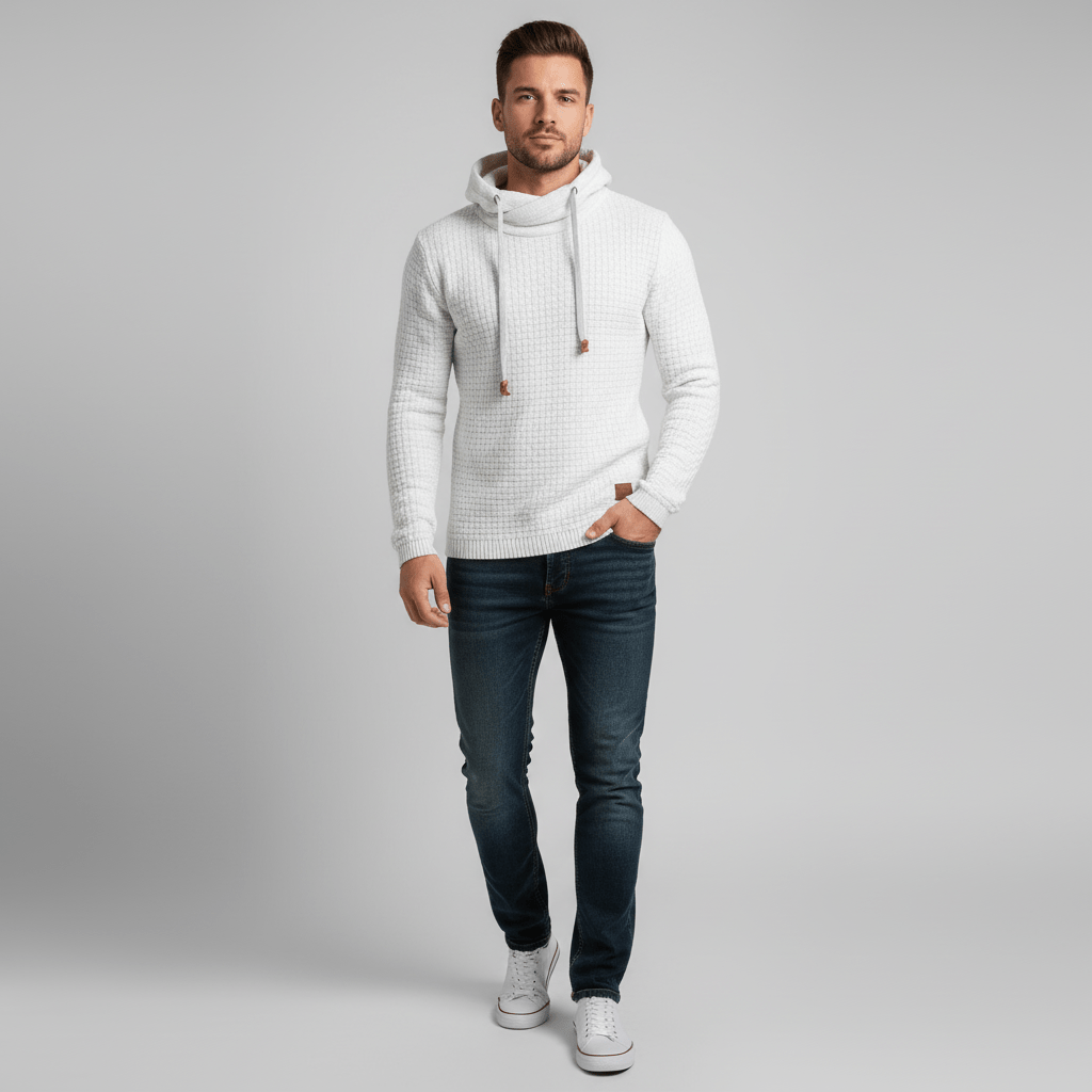 Gridline Textured Hoodie