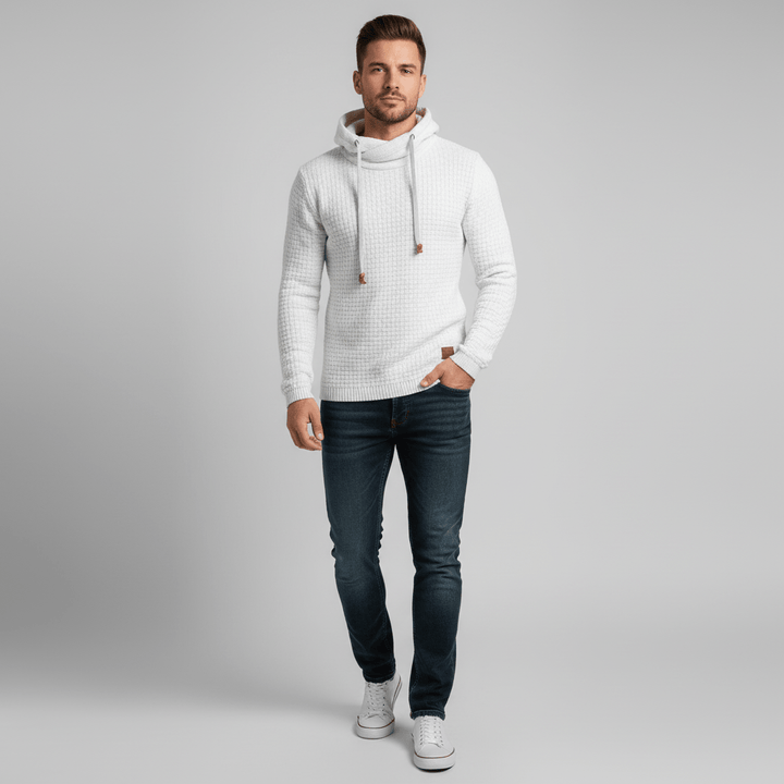 Gridline Textured Hoodie