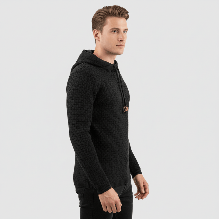 Gridline Textured Hoodie