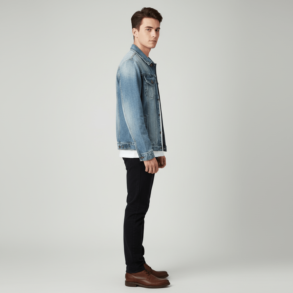 Halric Men's Light Wash Denim Jacket