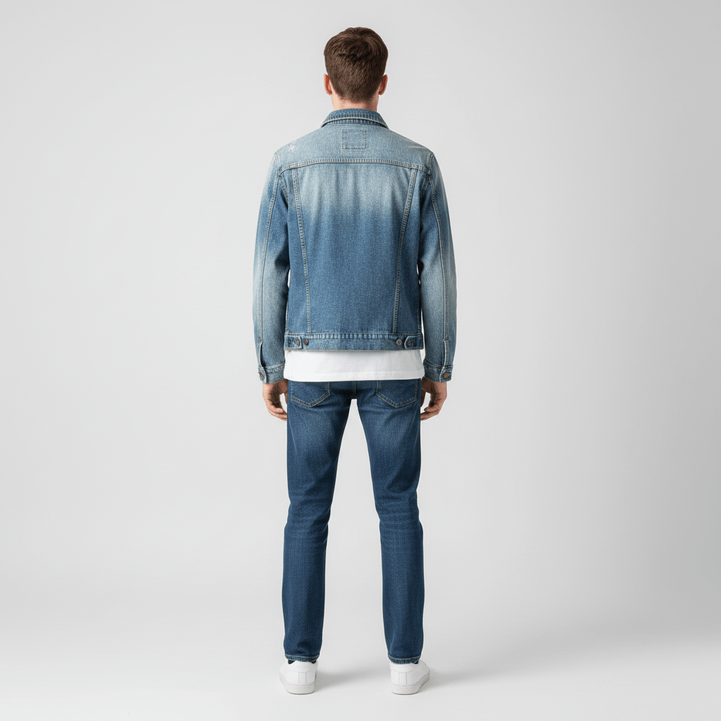 Halric Men's Light Wash Denim Jacket