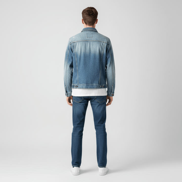 Halric Men's Light Wash Denim Jacket
