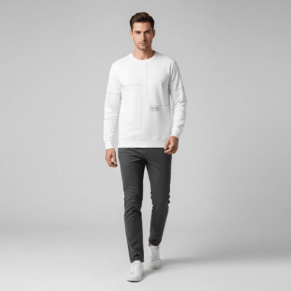Halric Men's Structured Stitch Sweatshirt | Pullover