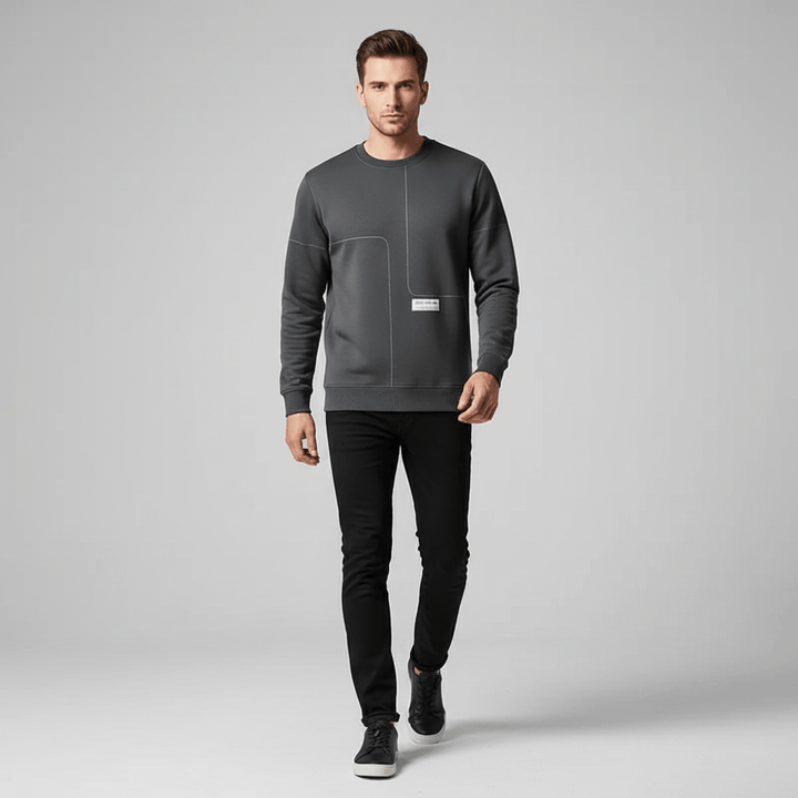 Halric Men's Structured Stitch Sweatshirt | Pullover