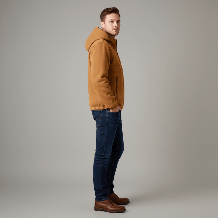 Halric Men’s Zip Up Fleece Hoodie | Winter