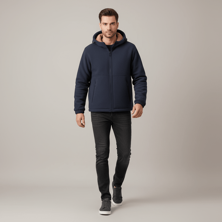 Halric Men’s Zip Up Fleece Hoodie | Winter